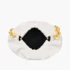 White Ruched Chain Handbag-Style Beauty Hub - Image 2